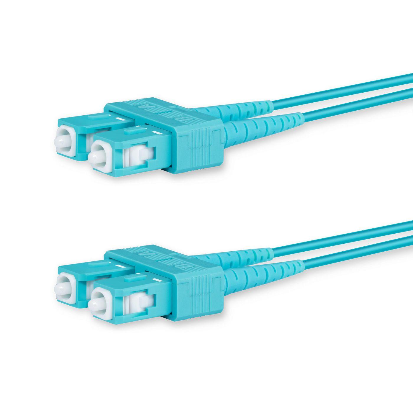 Lanview LVO231302 cavo a fibre ottiche 2 m 2x SC OM3 Colore acqua (SC-SC multi mode fibre cable - dublex OM3 50/125 LSZH 2M - W