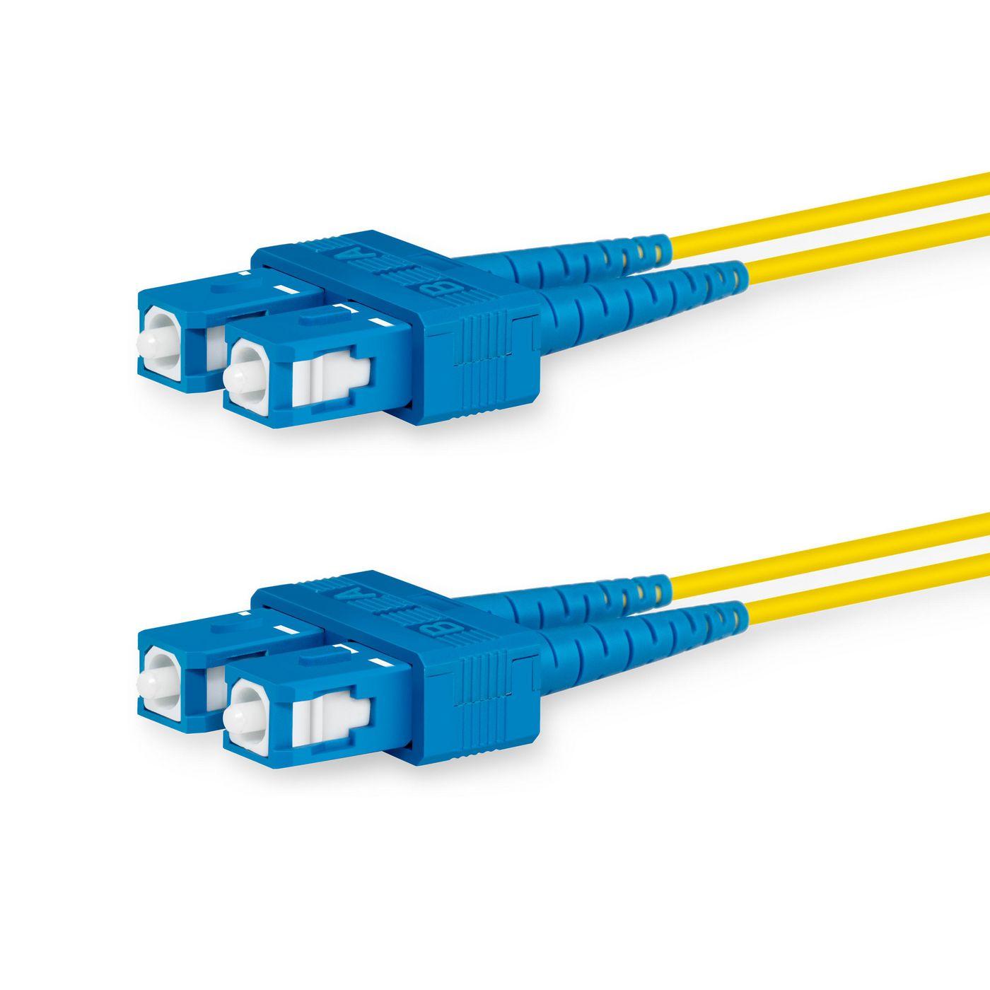 Lanview LVO231377 cavo a fibre ottiche 1 m 2x SC OS2 Giallo (SC-SC single mode fibre cable - duplex OS2 9/125 LSZH 1M - Warrant