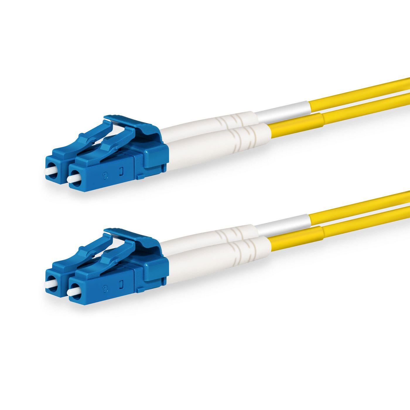 Lanview LVO231407 cavo a fibre ottiche 2 m 2x LC OS2 Giallo (LC-LC single mode fibre cable - dublex OS2 9/125 LSZH 2M - Warrant