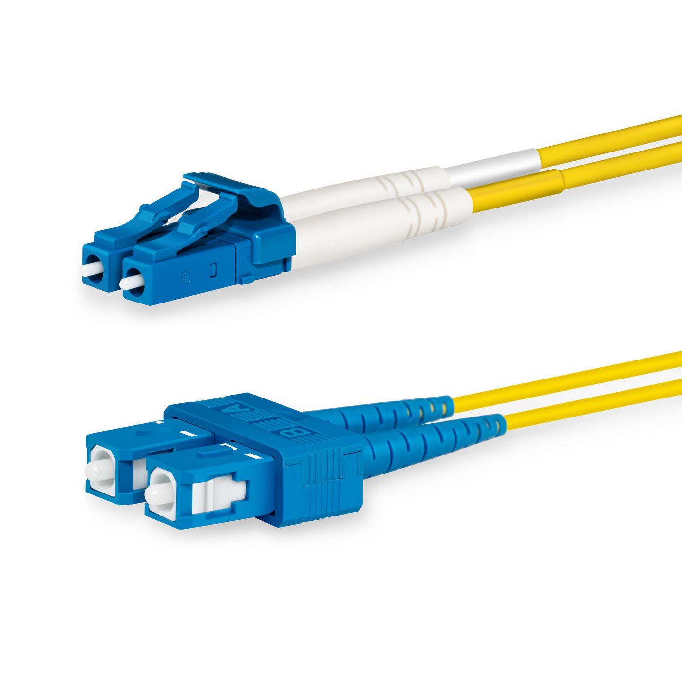 Lanview LVO231491 cavo a fibre ottiche 1 m 2x LC 2x SC OS2 Giallo (LC-SC single mode fibre cable - dublex OS2 9/125 LSZH 1M - W