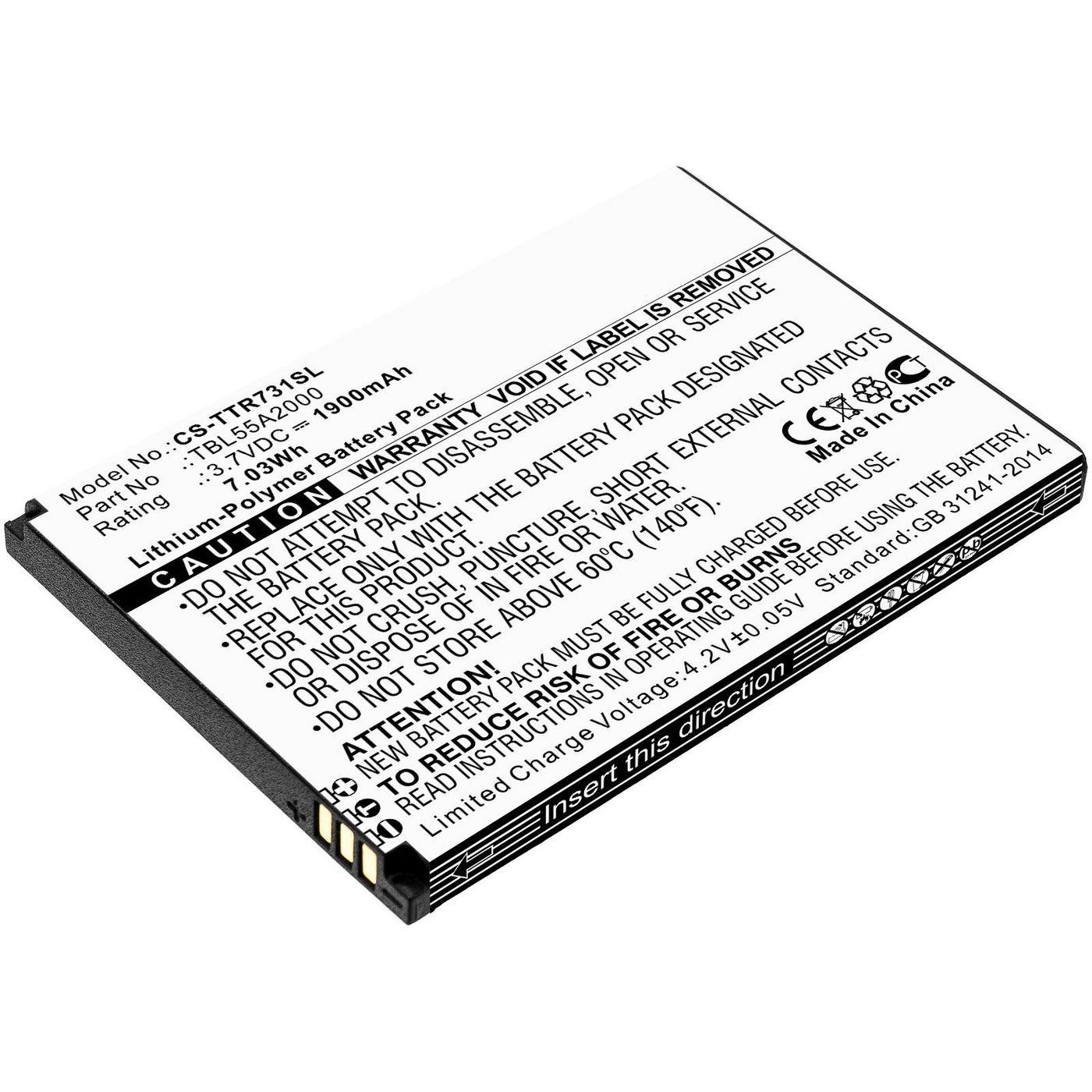 CoreParts MBXHS-BA077 ricambio per apparecchiature di rete Batteria (Battery 7.03Wh Li-Pol 3.7V - 1900mAh Black for Hotspot - 7