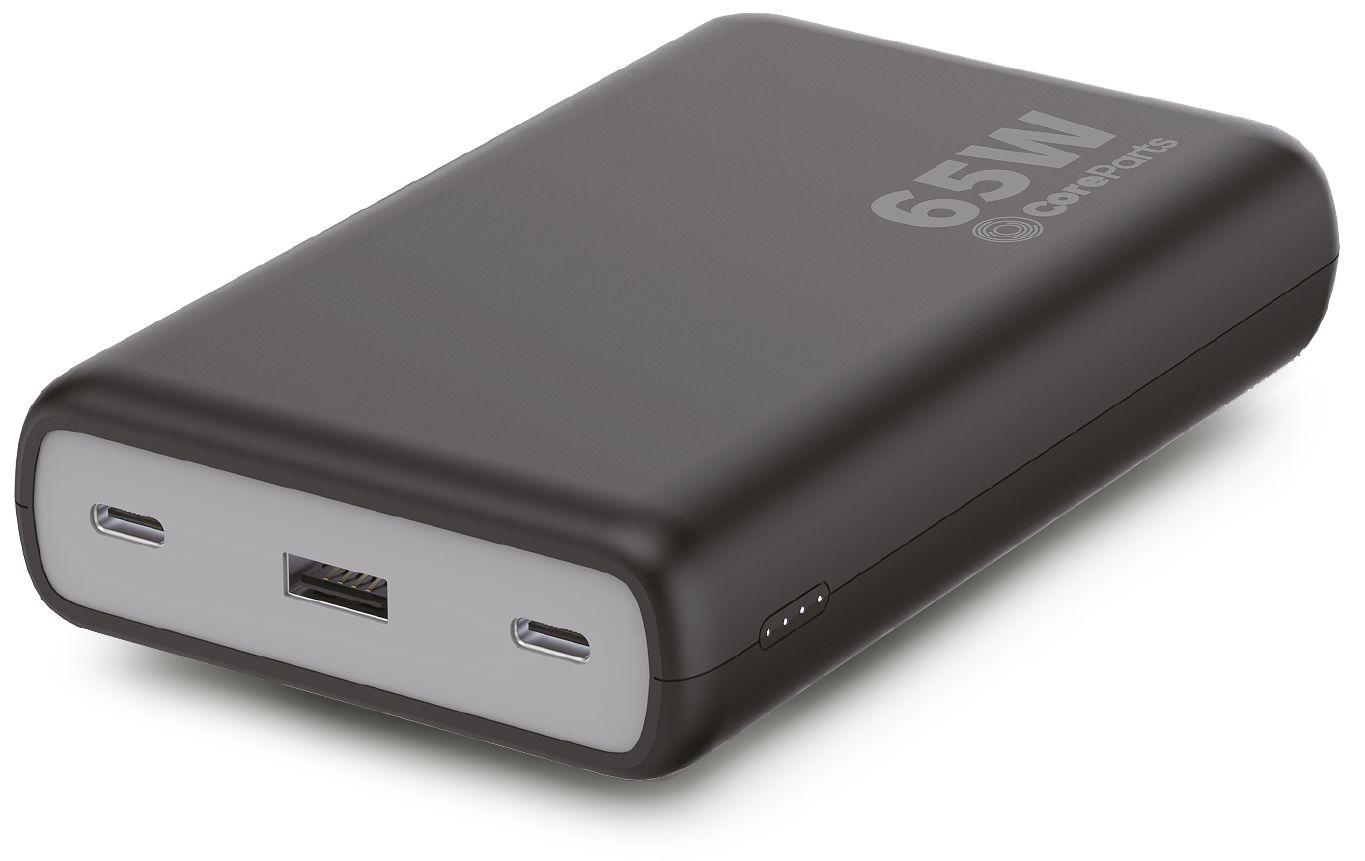 CoreParts MBX-PB006 batteria portatile Ioni di Litio 20000 mAh Nero (USB-C PD65W Power bank - 20.000mAh W126091221, Black, - Mo