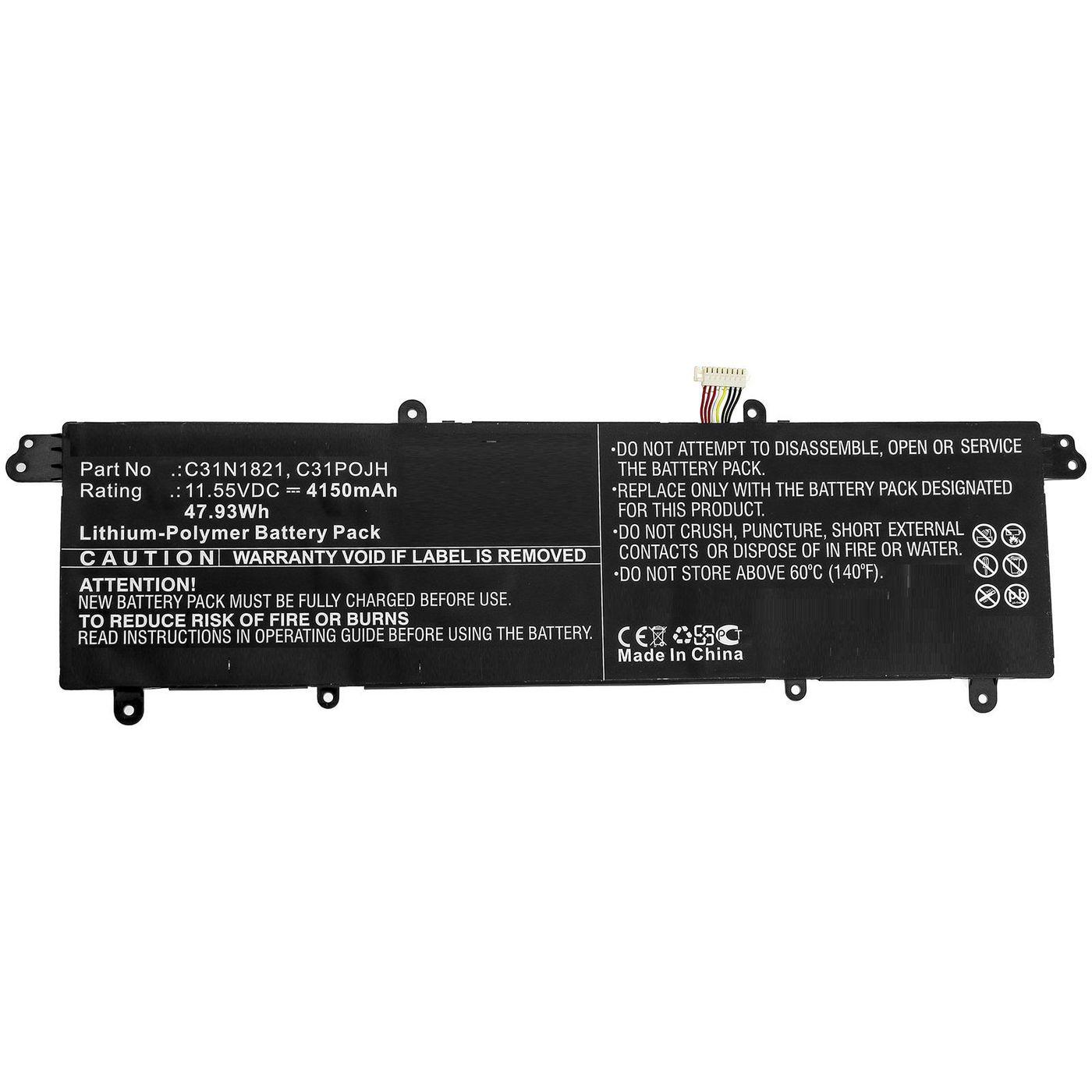 CoreParts MBXAS-BA0253 ricambio per laptop Batteria (Laptop Battery for Asus 48Wh - Li-Pol 11.55V 4150mAh, 48Wh - Li-Pol 11.55V