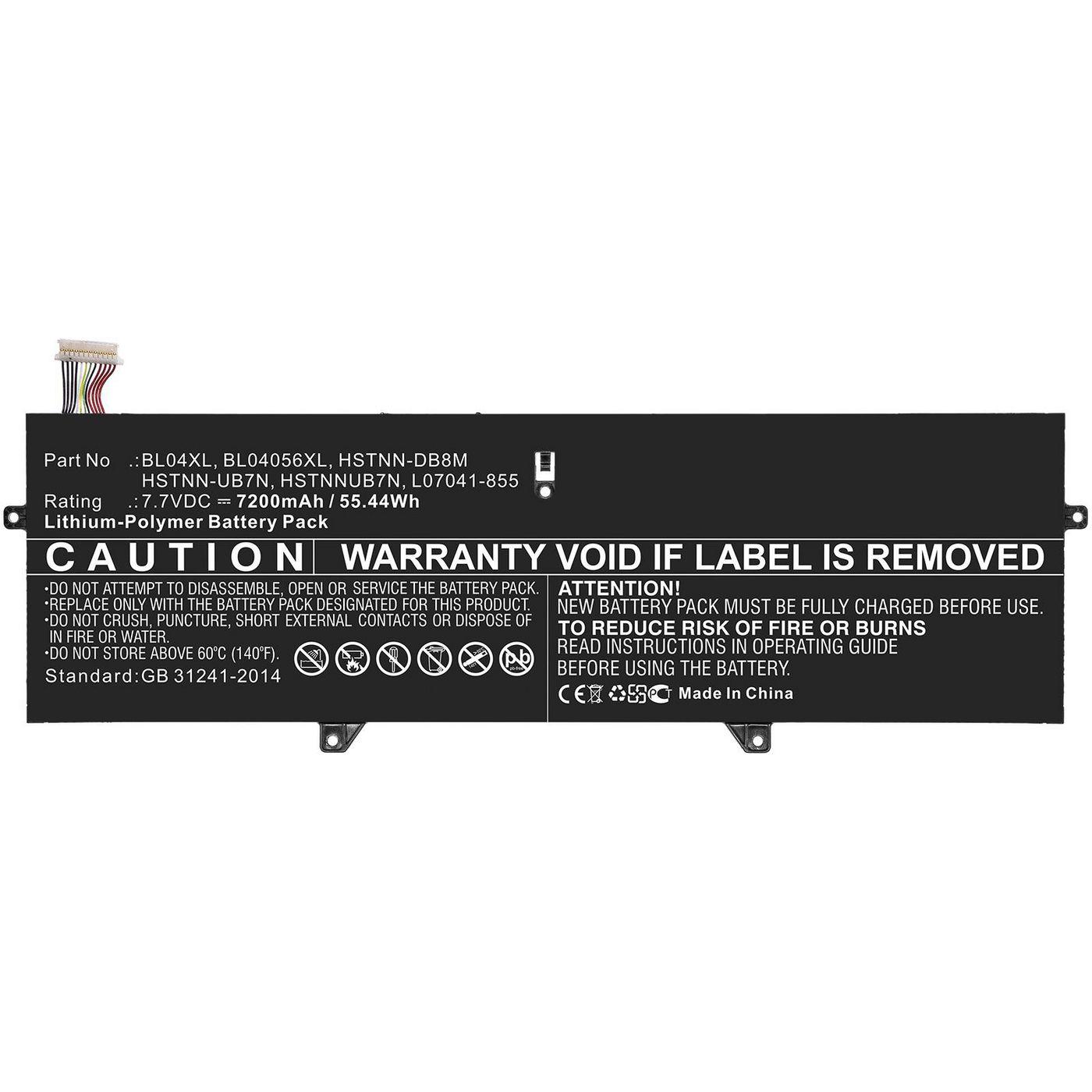 CoreParts MBXHP-BA0269 ricambio per laptop Batteria (Laptop Battery for HP 52Wh - 4Cell Li-ion 7.7V 6800mAh - Black, 52Wh 4Cell