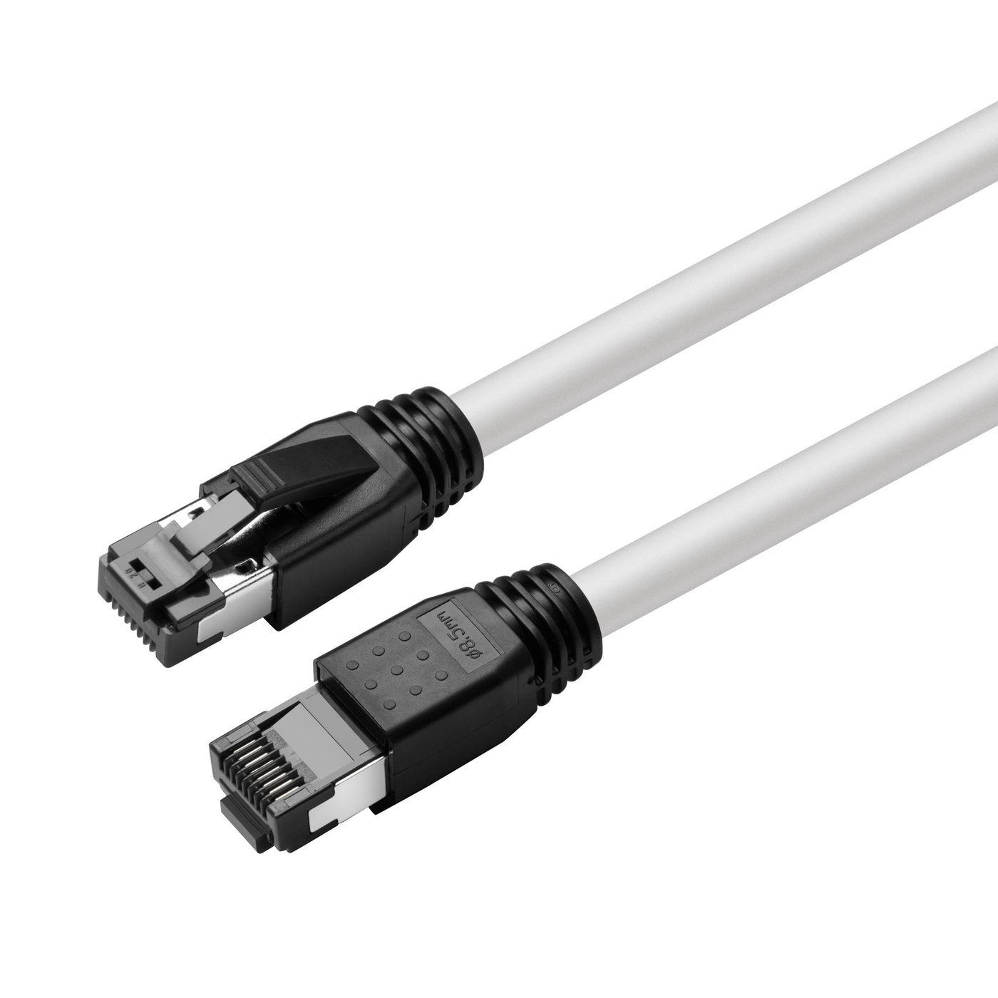 Microconnect MC-SFTP803W cavo di rete Bianco 3 m Cat8.1 S/FTP [S-STP] (CAT8.1 S/FTP 3m White LSZH - Shielded Network Cable, AWG