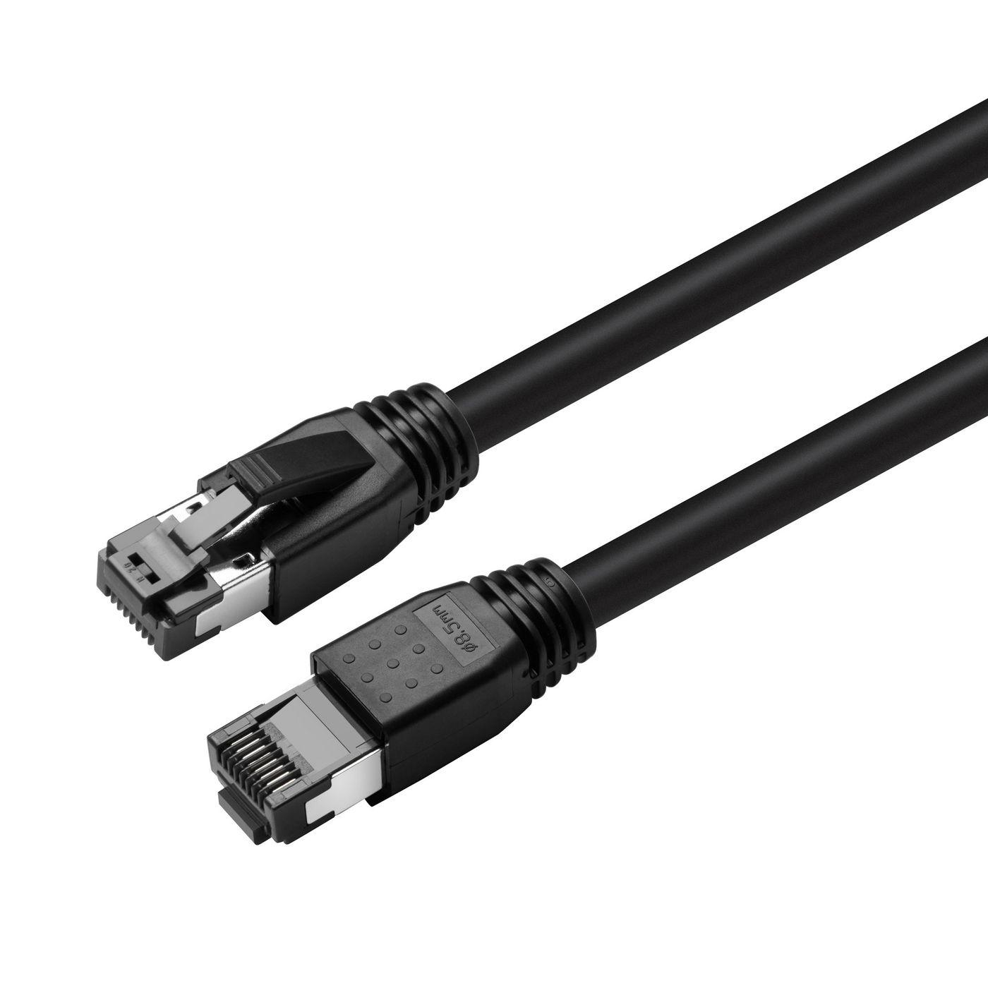 Microconnect MC-SFTP80025S cavo di rete Nero 0,25 m Cat8.1 S/FTP [S-STP] (CAT8.1 S/FTP 0,25m Black LSZH - Shielded Network Cabl