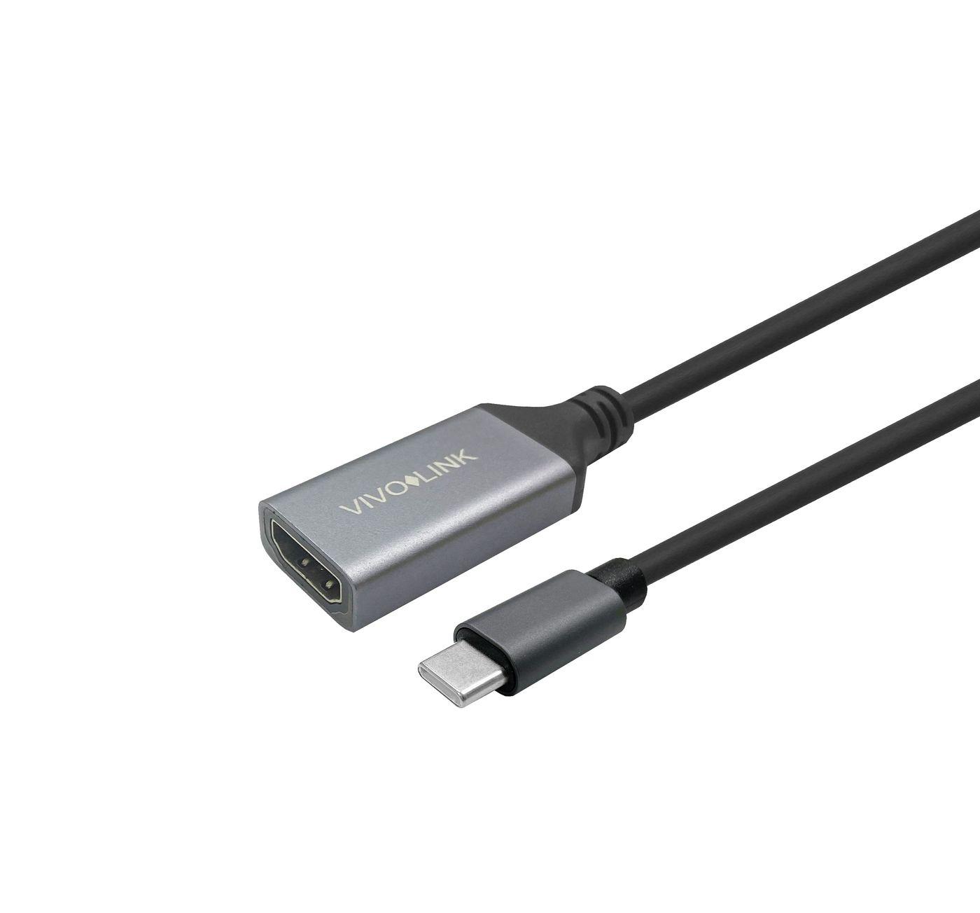 Vivolink PROUSBCHDMIMF2 adattatore per inversione del genere dei cavi USB C HDMI Nero (USB-C to HDMI female Cable 2m - Black .