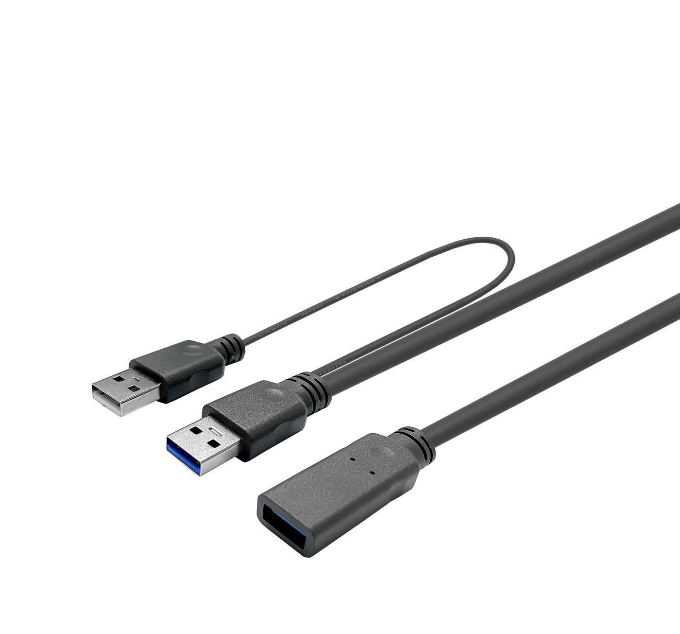 Vivolink PROUSB3AAF15C cavo USB USB 3.2 Gen 1 [3.1 Gen 1] 15 m USB A Nero (PRO USB 3.0 ACTIVE CABLE A - MALE - A FEMALE 15m - W