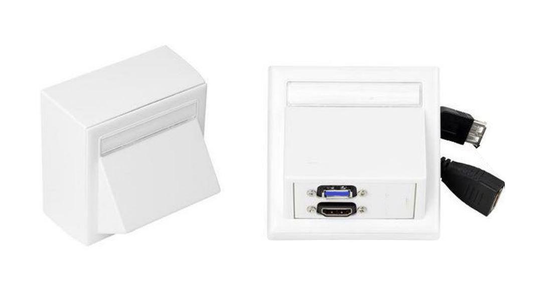 Vivolink WI221261 presa energia HDMI + USB A Bianco (Wall HDMI, USB3.0 inc - Thorsmann wall box - Warranty: 12M)