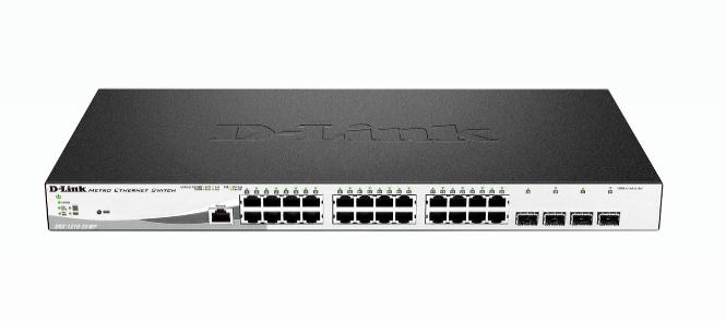 D-Link DGS-1210-28MP/E switch di rete Gestito L2 Gigabit Ethernet (10/100/1000) Supporto Power over Ethernet (PoE) 1U Nero, Gri