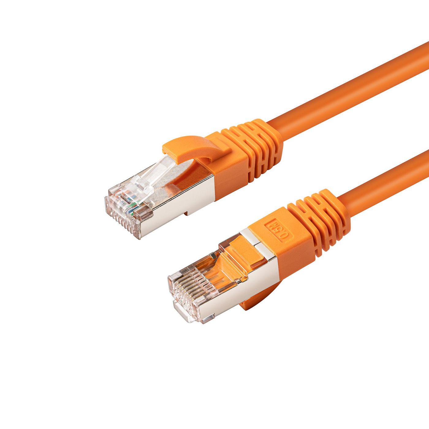 Microconnect MC-SFTP6A005O cavo di rete Arancione 0,5 m Cat6a S/FTP [S-STP] (CAT6A S/FTP 0.5m Orange LSZH - Warranty: 300M)