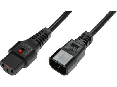 Microconnect PC1071 cavo di alimentazione Nero 5 m Accoppiatore C14 Accoppiatore C13 (Extension cord with IEC LOCK - C13-C14, 5