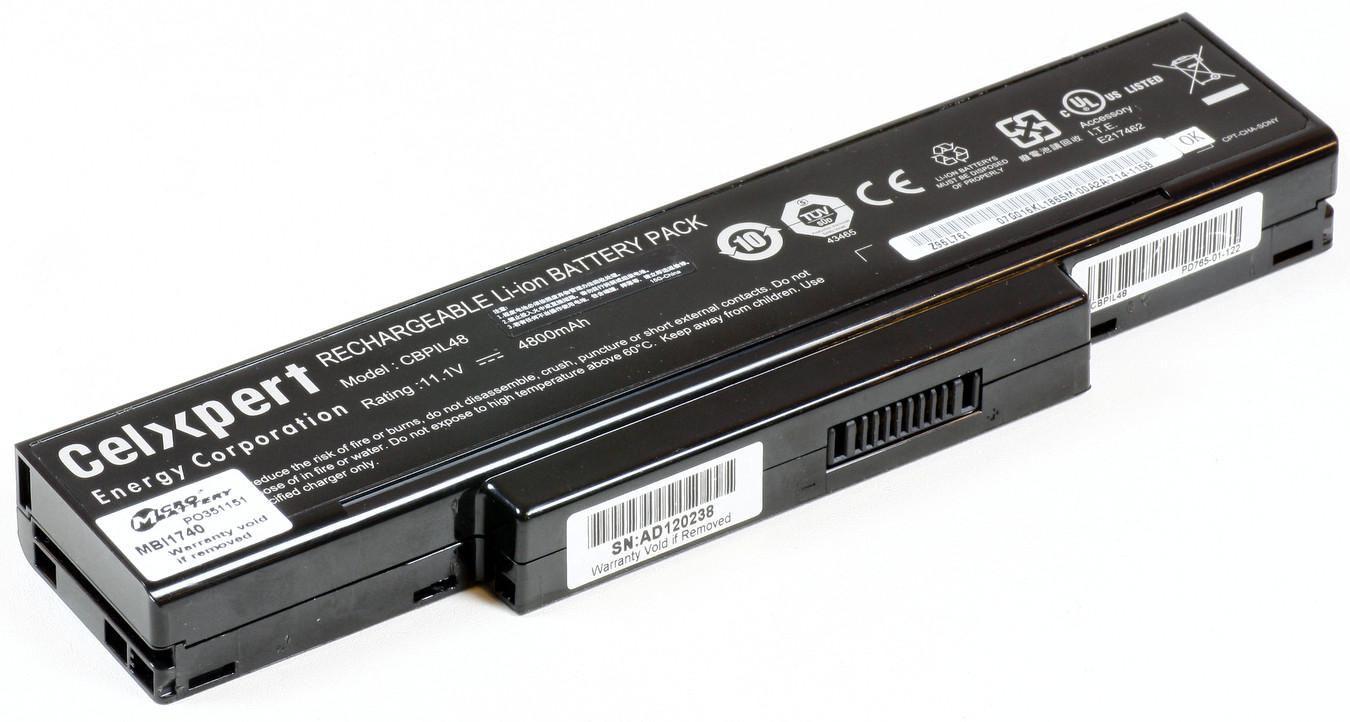 CoreParts MBI1740 ricambio per laptop Batteria (Laptop Battery for MSI - 47.52Wh 6 Cell Li-ion 10.8V - 4400mAh Black 47.52Wh 6