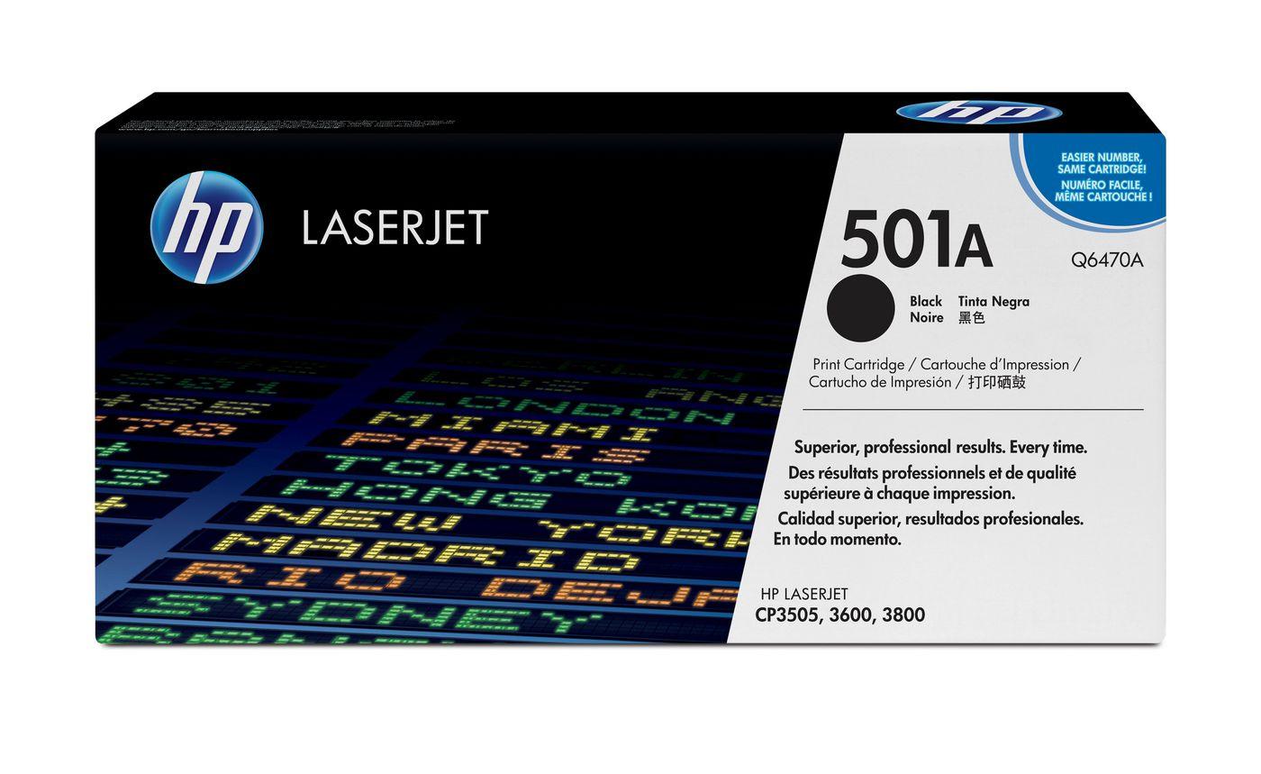 HP 501A cartuccia toner 1 pz Originale Nero (Toner Black - Pages 6000 - Warranty: 12M)