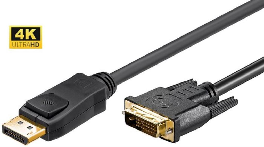 Cavo DisplayPort 1.2 a DVI-D- Maschio/Maschio 2 Mt - Nero