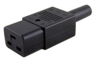 Microconnect C19PLUG cavo di alimentazione Nero Accoppiatore C19 (IEC Power Adaptor C19 Plug - C19 Socket, Straight, Black - 16