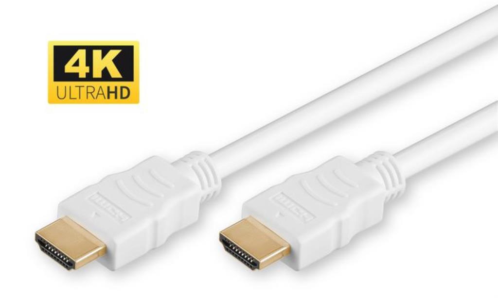 Cavo HDMI 1.4 4K@30Hz- Maschio/Maschio 2 Mt - Bianco