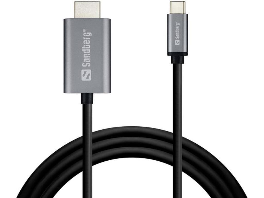 Cavo USB-C to HDMI 4K nero 2mt.