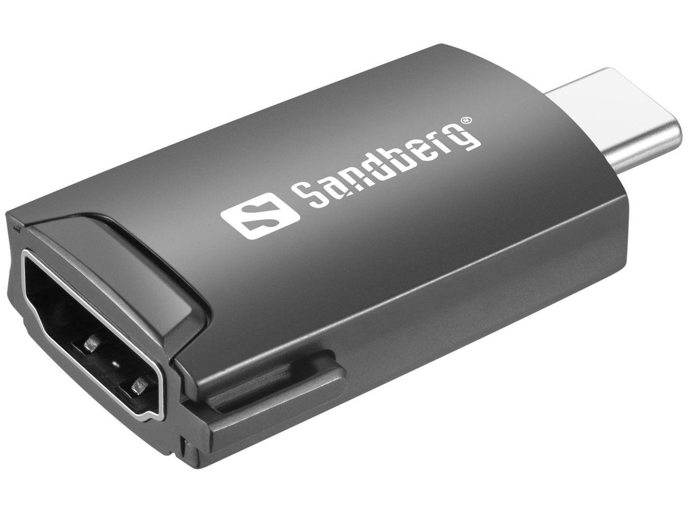 Sandberg USB-C to HDMI Dongle (USB-C to HDMI Dongle - USB-C to HDMI Dongle, USB-C, - HDMI, Male/Female, Black - Warranty: 60M)