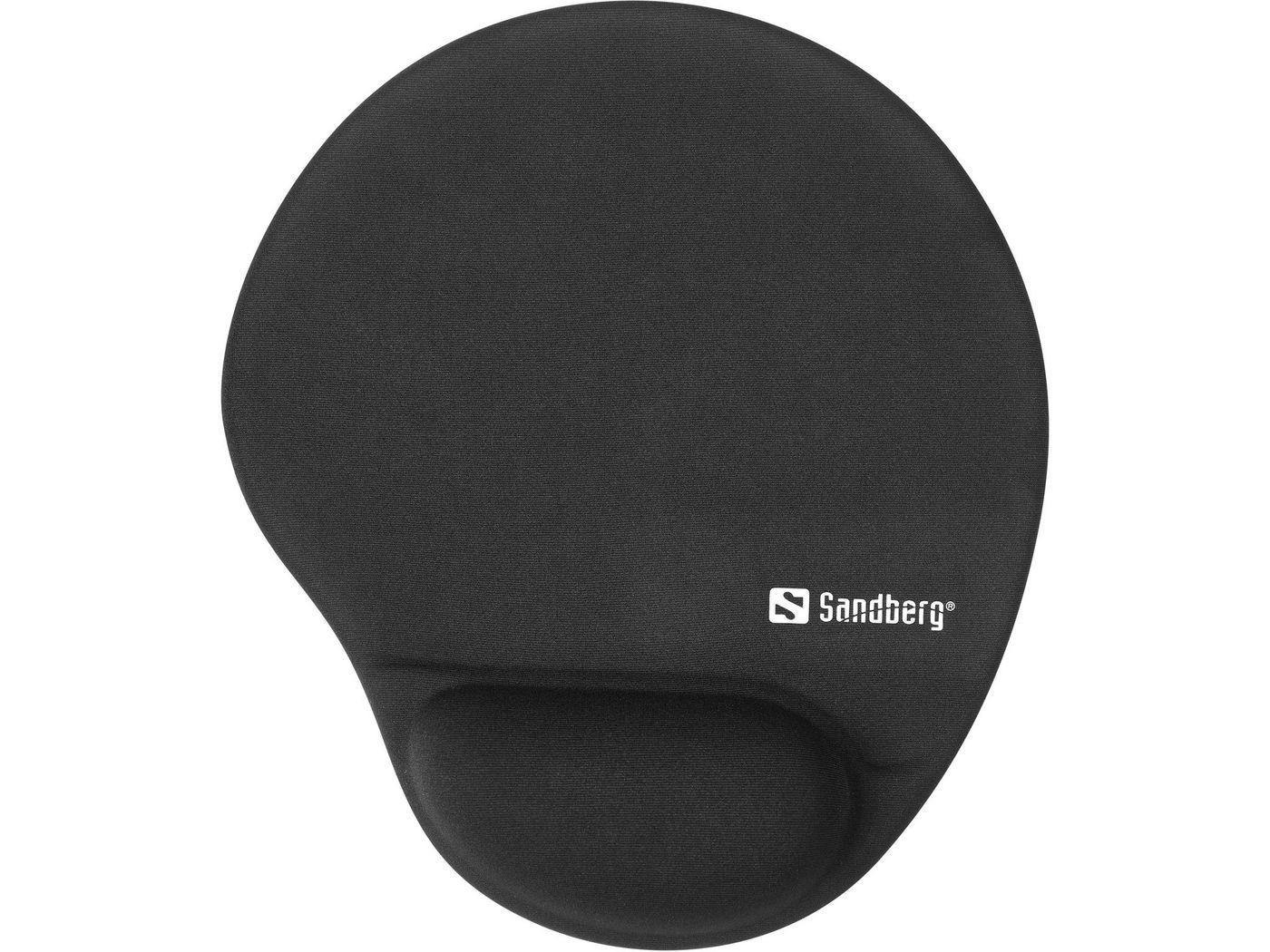 Sandberg 520-37 tappetino per mouse Nero (Memory Foam Mousepad Round - Memory Foam Mousepad Round, - Black, Monotone, Memory fo