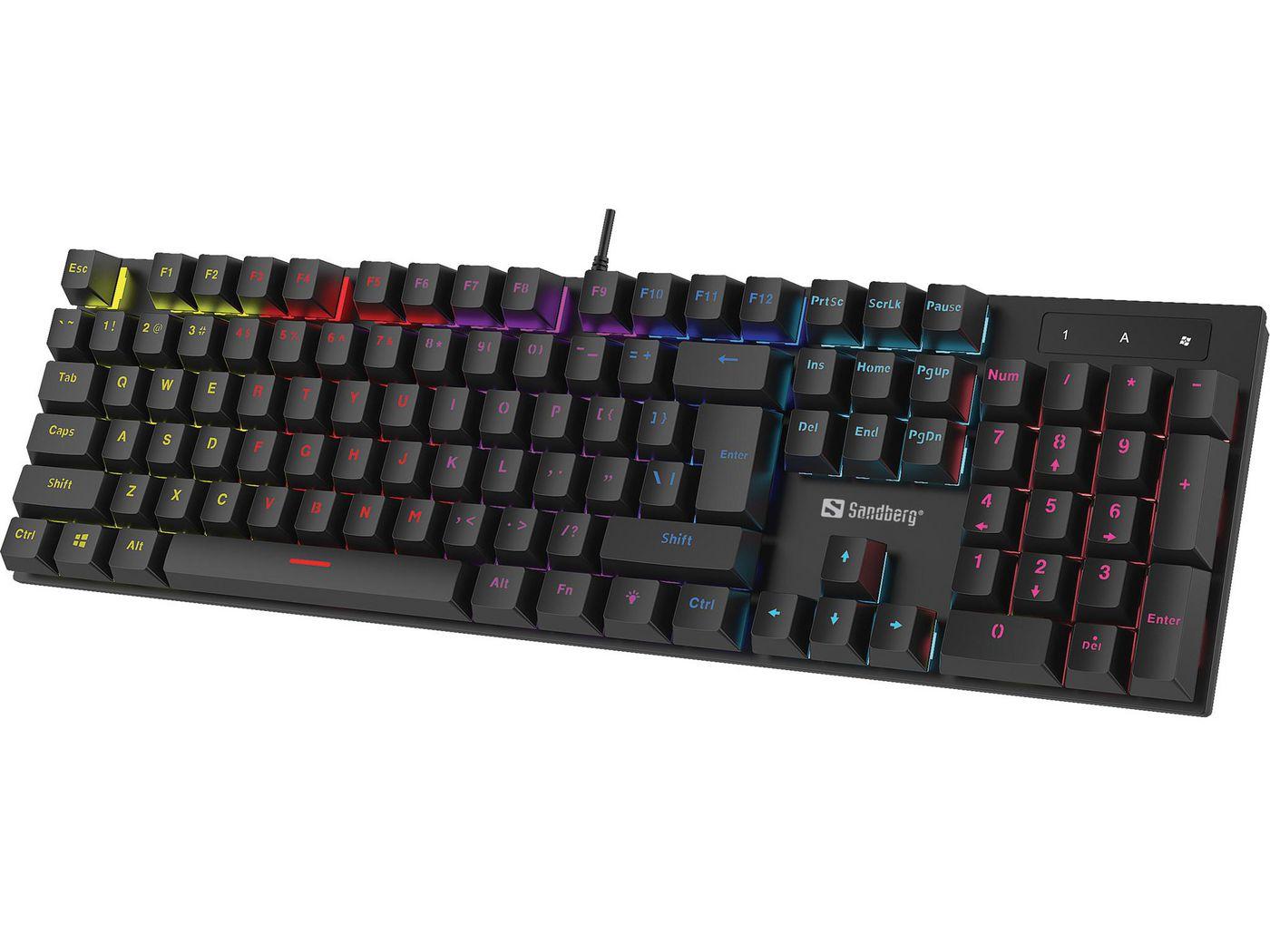 Sandberg 640-30 tastiera Gaming USB QWERTY Inglese britannico Nero (Mechanical Gamer Keyboard UK - Mechanical Gamer Keyboard UK