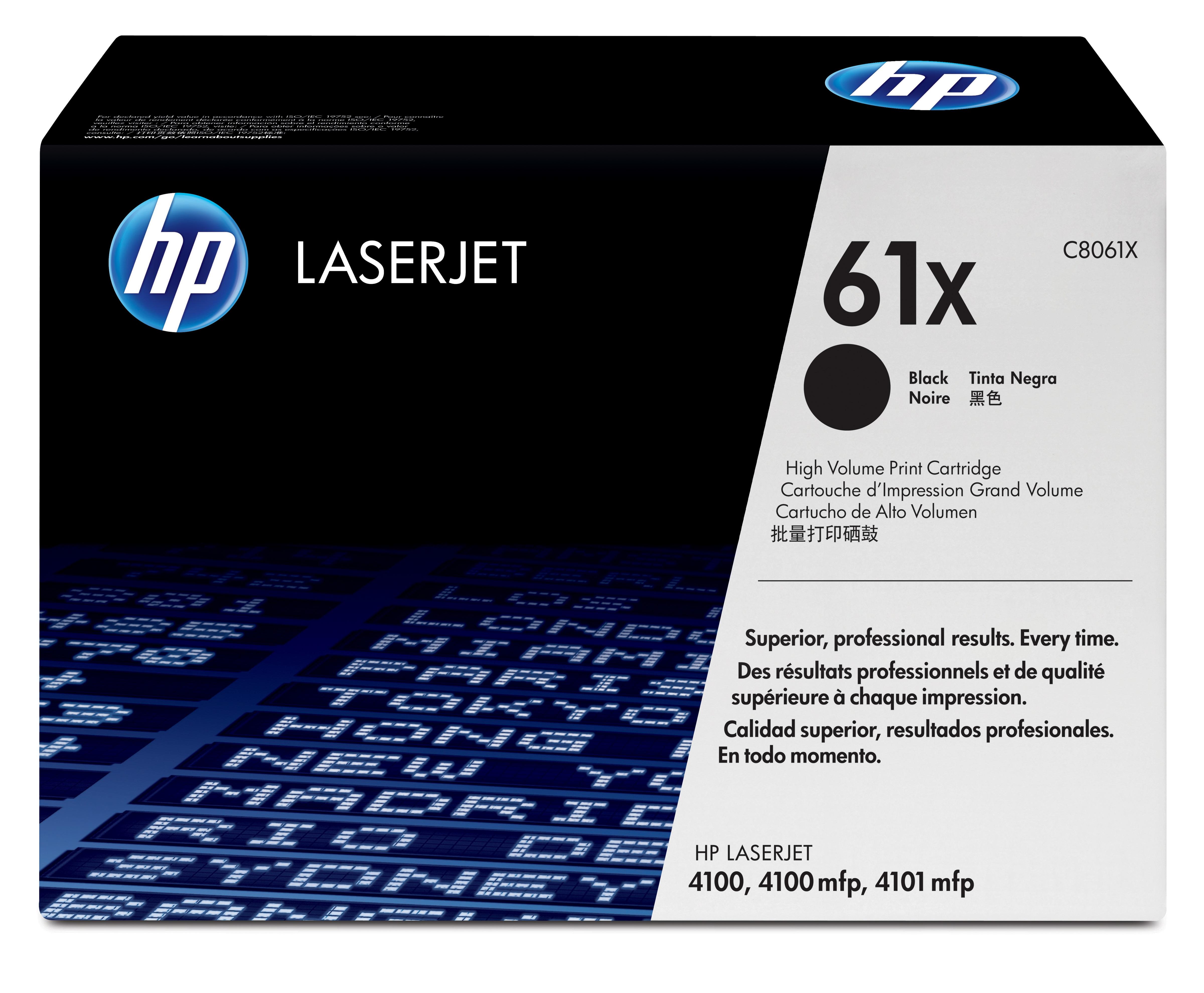 HP 61X High Yield Black Original LaserJet Toner Cartridge cartuccia toner 1 pz Originale Nero