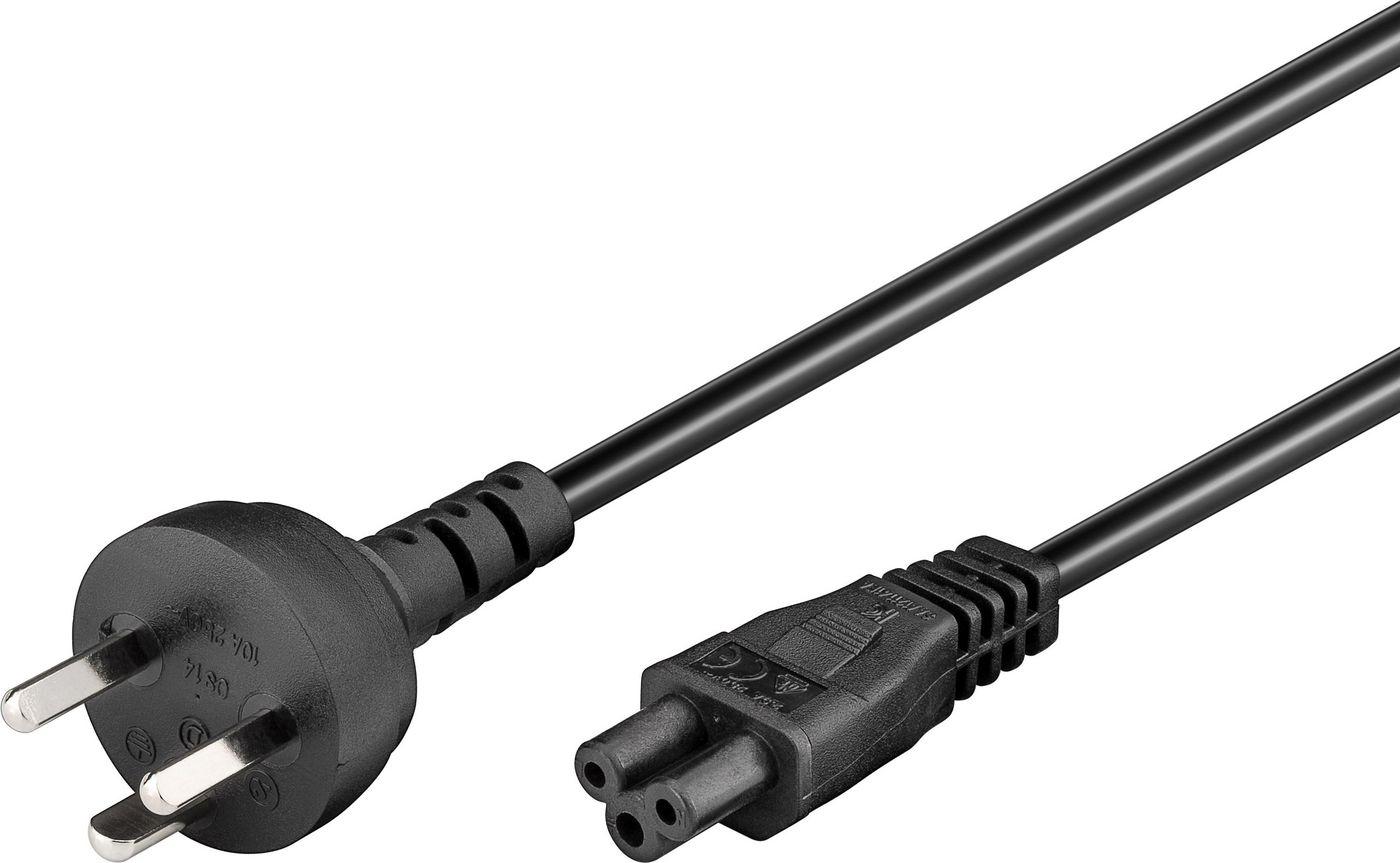 Microconnect PE120818 cavo di alimentazione Nero 1,8 m Accoppiatore C5 (Power Cord DK EDB - C5 1.8m - Black, - H05VV-F3x0.75mm2