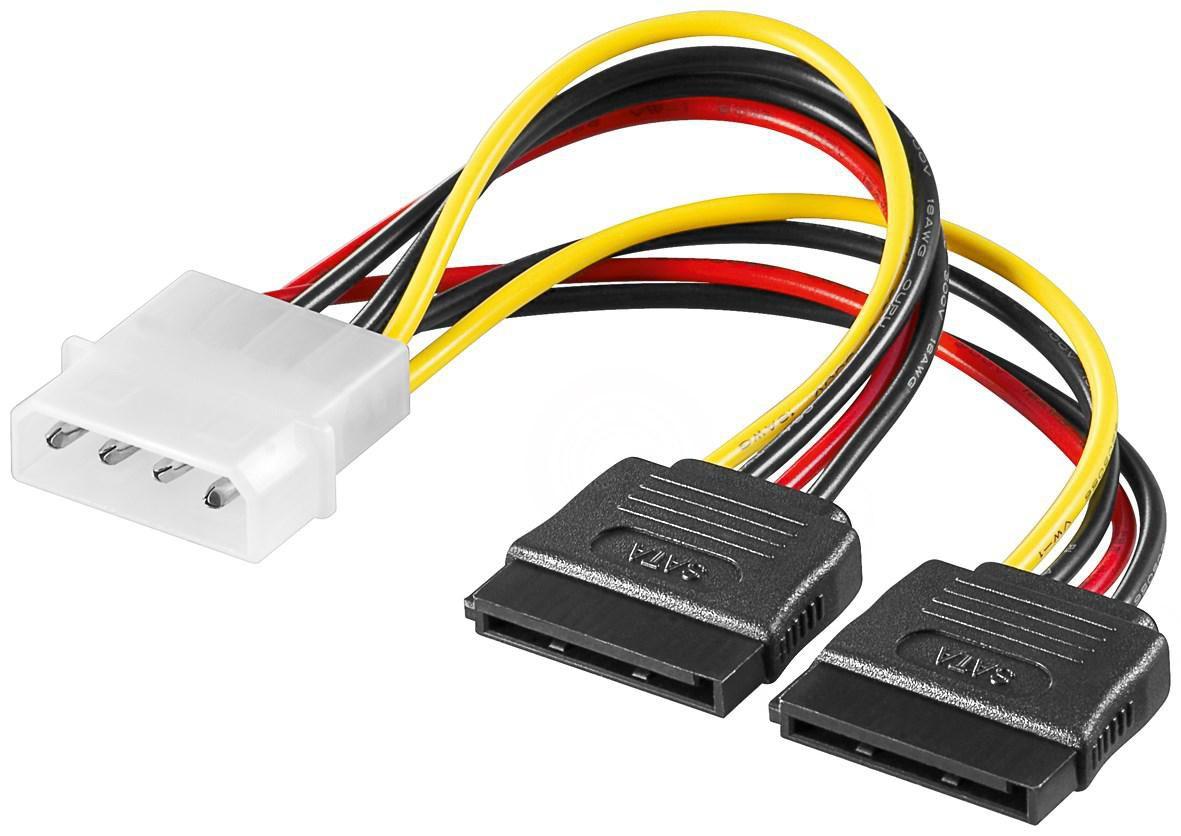 Alimentazione SATA 4pin-2x15pin 0,13m