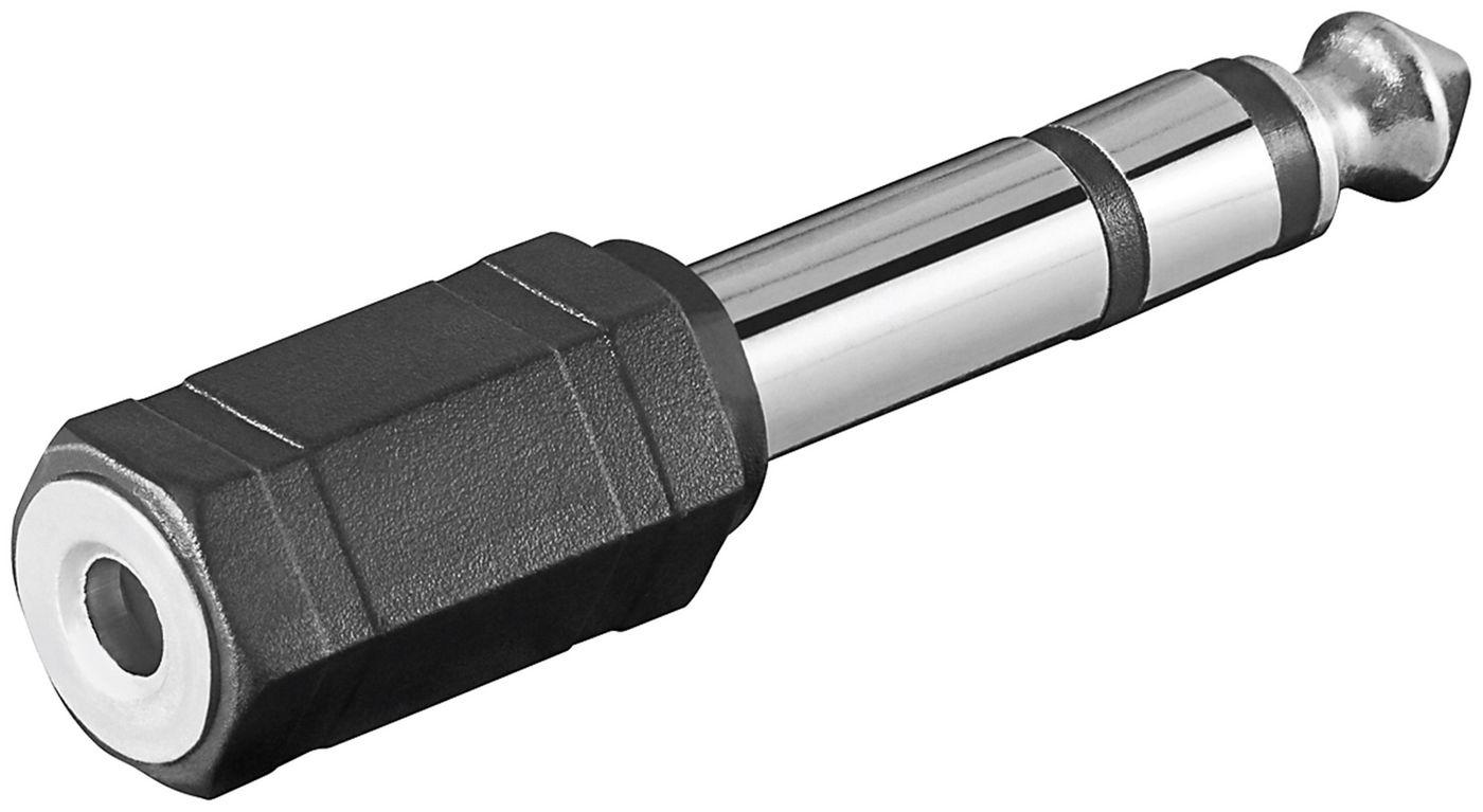 Microconnect 6.3mm/3.5mm M/F Nero (Adapter 6.35mm - 3.5mm M-F - Stereo - Warranty: 300M)