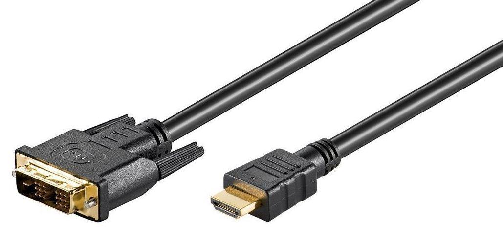 Microconnect HDM191815 cavo e adattatore video 5 m HDMI DVI-D Nero (HDMI 19 - DVI-D 18+1, 5m M-M - Resolution : HDTV up to - 10