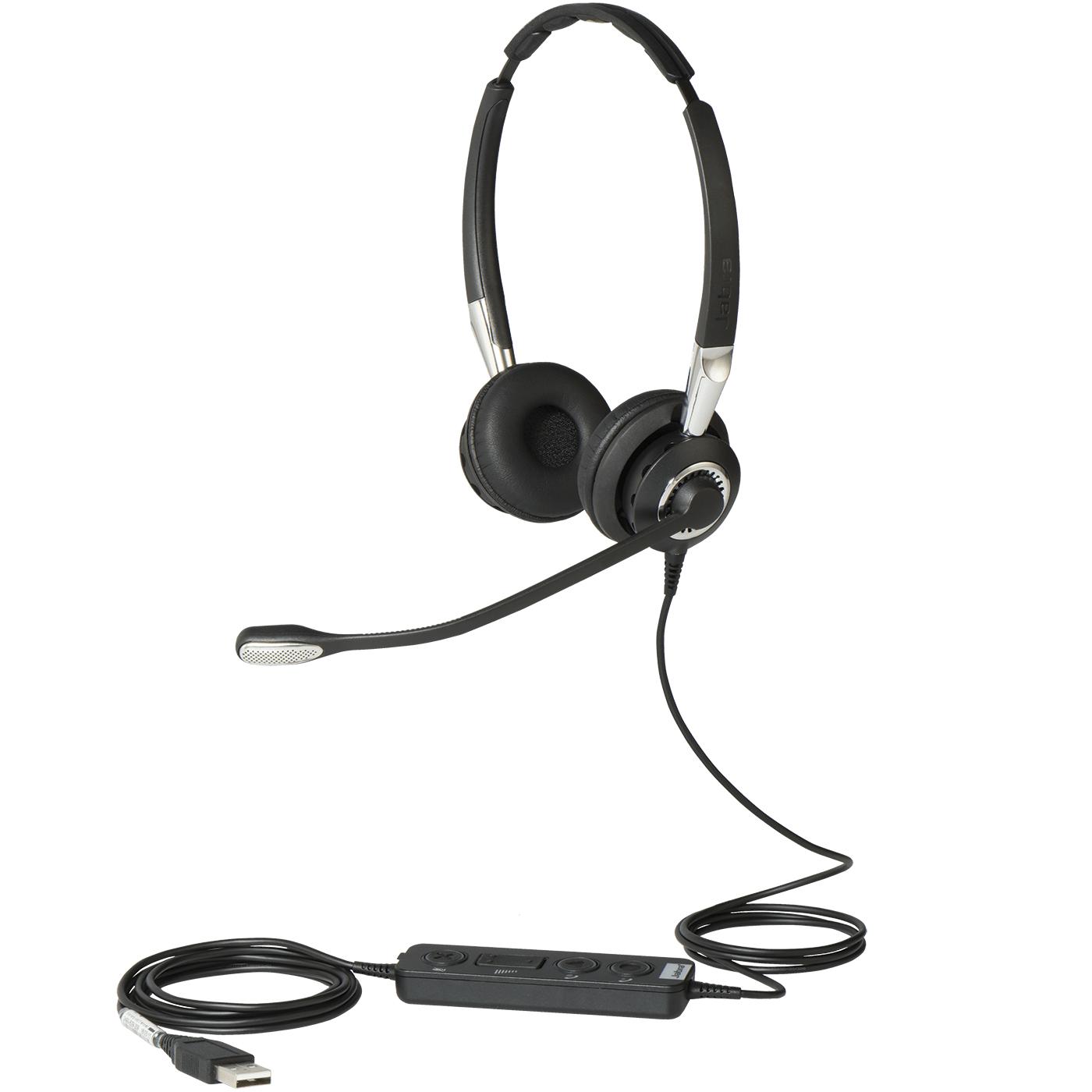 Jabra Biz 2400 II USB Duo CC MS Auricolare Cablato A Padiglione Ufficio Nero, Argento