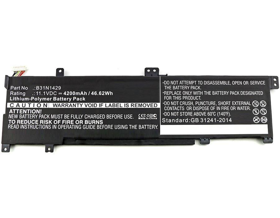 CoreParts MBXAS-BA0119 ricambio per laptop Batteria (Laptop Battery for Asus 39Wh - Li-Pol 11.1V 3400mAh Black, - 39Wh Li-Pol 1