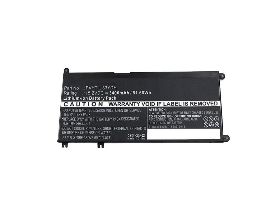 CoreParts MBXDE-BA0093 ricambio per laptop Batteria (Laptop Battery for Dell 52Wh - Li-ion 15.2V 3400mAh Black, - 52Wh Li-ion 1