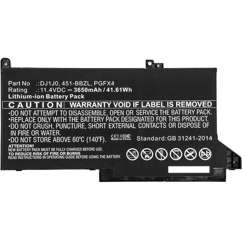 CoreParts MBXDE-BA0140 ricambio per laptop Batteria (Laptop Battery for Dell 42Wh - Li-ion 11.4V 3650mAh Black, - 42Wh Li-ion 1