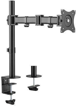 eSTUFF GLB226001 supporto da tavolo per Tv a schermo piatto 81,3 cm [32] Nero Scrivania (Monitor Desk Mount Single - VESA 75x75