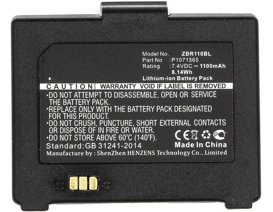 CoreParts MBXPR-BA043 parte di ricambio per la stampa Batteria 1 pz (Battery for Zebra Printer - 8.14Wh Li-ion 7.4V 1100mAh - B