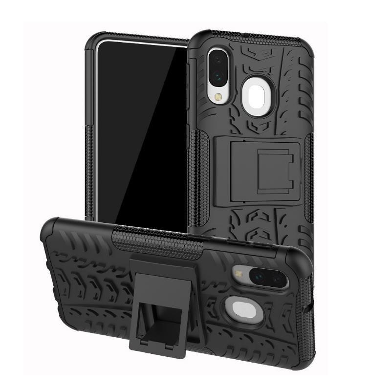 CoreParts MOBX-COVER-A40-B custodia per cellulare 15 cm [5.9] Nero (Black Cover Samsung Galaxy - A40 Shockproof Rugged Tire - A