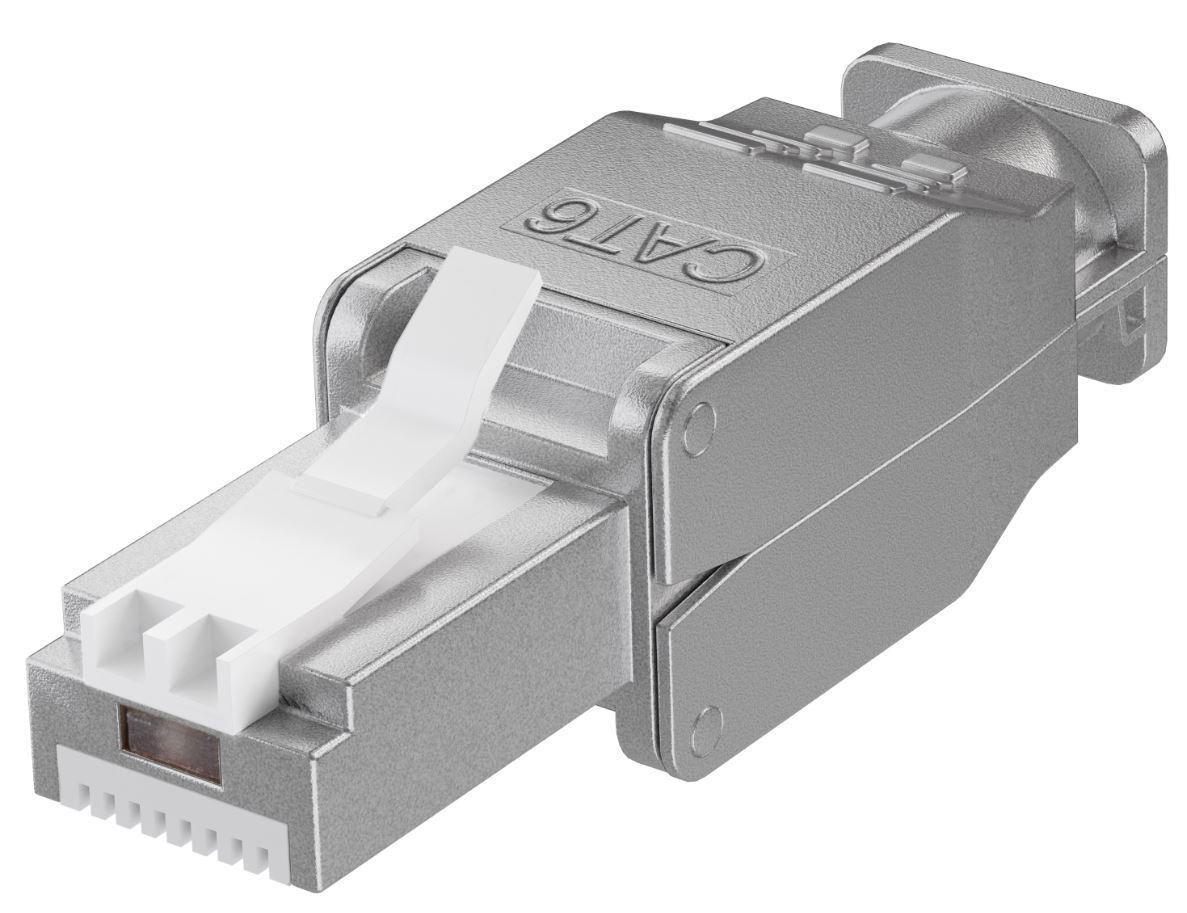 Microconnect KON522TL cavo di collegamento RJ45 Argento (Tool-free RJ45 CAT6 connector - CAT 6 STP[shielded] - For stranded and