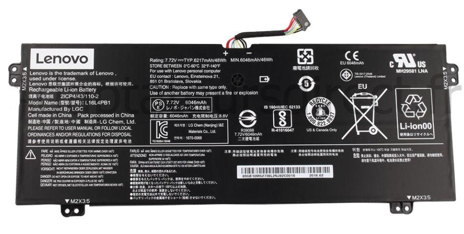 Battery 48WH 4 Cell - 5B10Q38238, Battery, Lenovo - Warranty: 6M