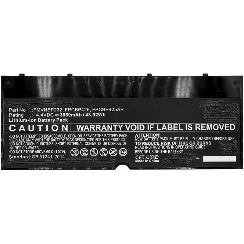 CoreParts MBXFU-BA0027 ricambio per laptop Batteria (Laptop Battery For Fujitsu - 44WH Li-Pol 14.4V 3050Ah - Black, 44WH Li-Pol