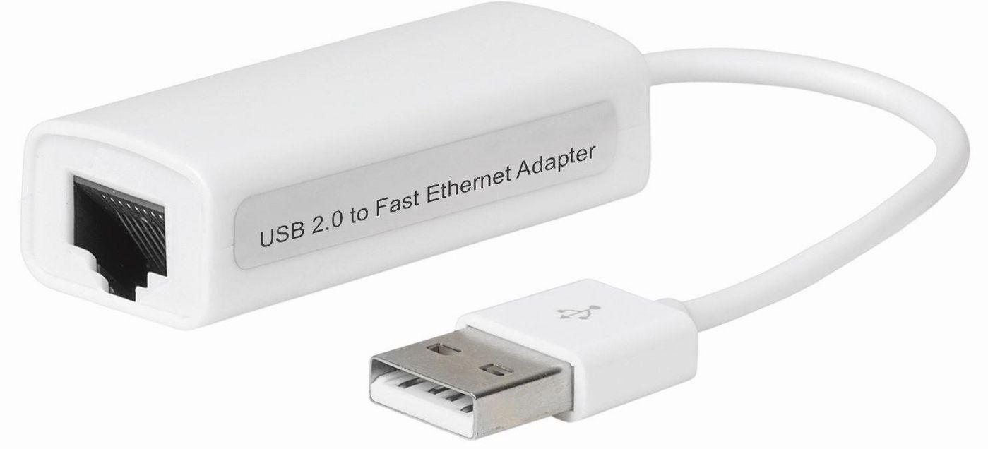 Microconnect USBETHW convertitore multimediale di rete Bianco (USB2.0 to Ethernet, White - It supports, Win 7, Vista, - XP. Mac