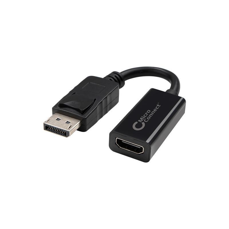 Microconnect DPHDMI2 cavo e adattatore video 0,05 m DisplayPort HDMI Nero (Adapter Displayport - HDMI M-F - Support 1920*1080P,