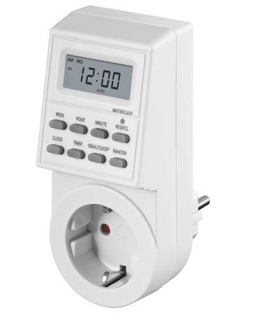 Microconnect GRUTIMER1 timer elettrico Timer giornaliero/settimanale Bianco (Digital day & week timer clock - 12- or 24h displa