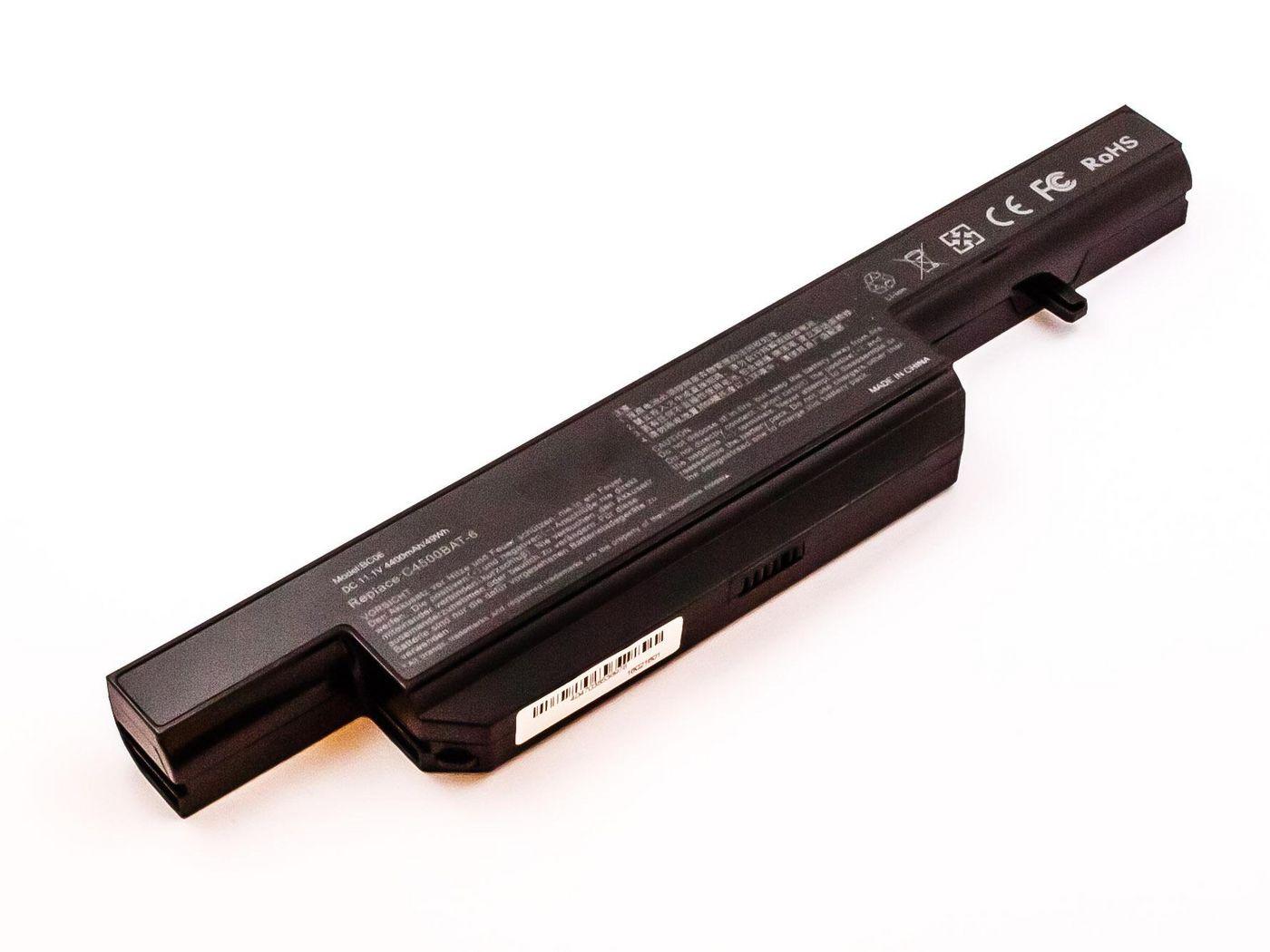 CoreParts MBI2342 ricambio per laptop Batteria (Li-ion Laptop Battery for - Clevo 48,84Wh 6 Cell 11,1V - 4400mAh Black 49Wh 6 C