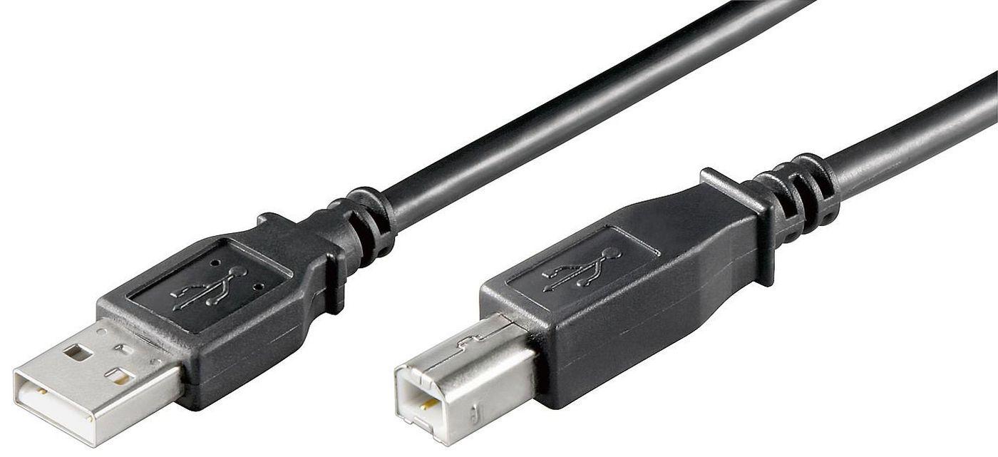 USB2.0 A-B M-M 0,1M nero