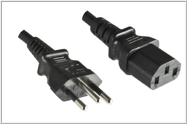 Microconnect PE010418BRAZIL cavo di alimentazione Nero 21 m Accoppiatore C13 (Power Cord Brazil to C13 1.8m - Brazil Power Type