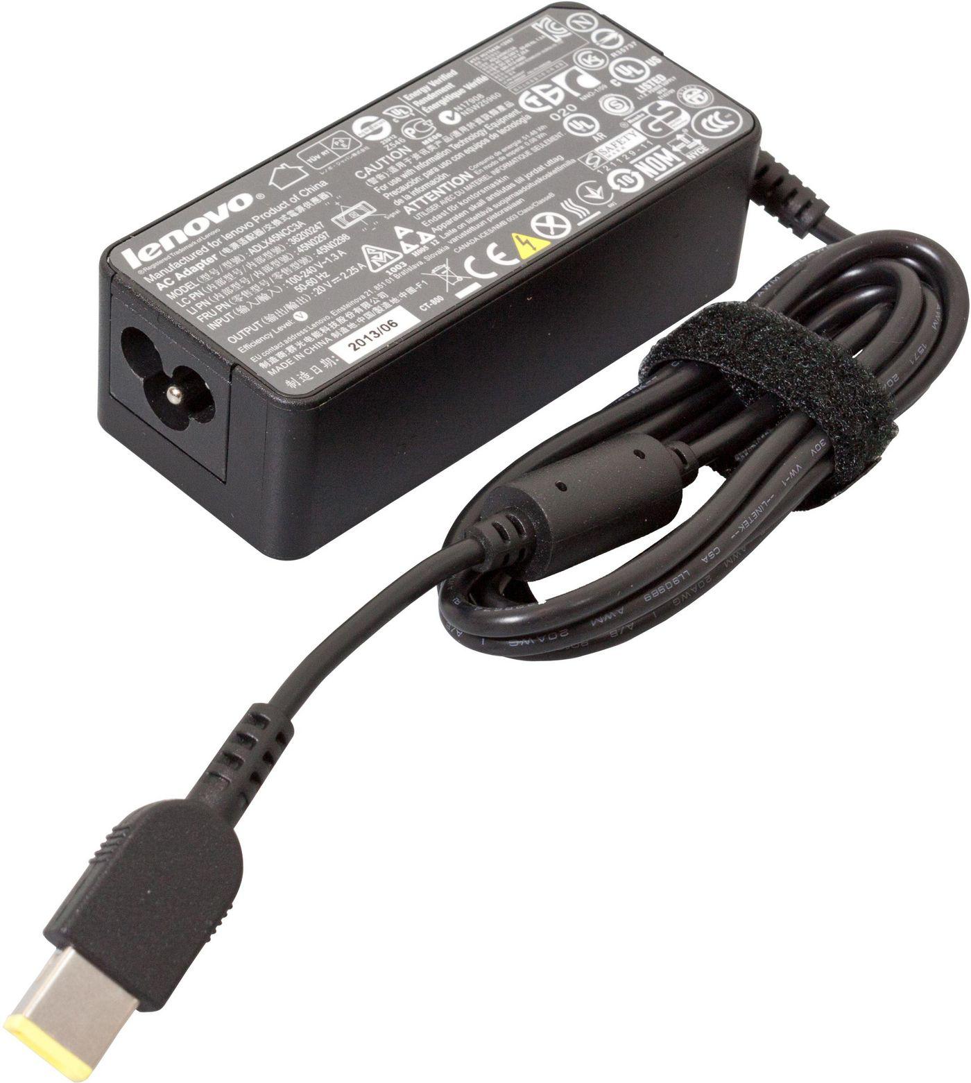 Lenovo FRU45N0294 adattatore e invertitore Interno 45 W Nero (AC-Adapter 45W 3pin - FRU45N0294, Notebook, Indoor, - 100-240 V,