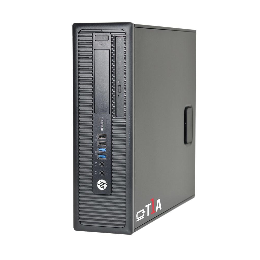 T1A HP EliteDesk 800 G1 Refurbished Intel Core i5 i5-4570 8 GB DDR3-SDRAM 240 GB SSD Windows 10 Pro SFF PC Nero