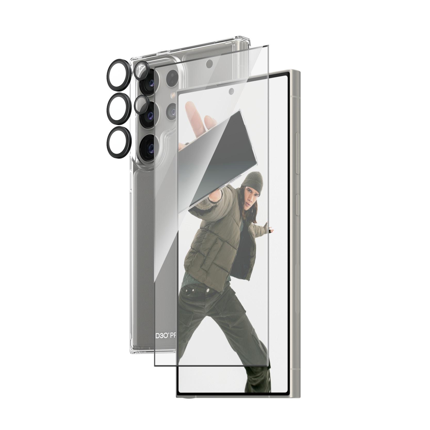 PanzerGlass 3-in-1 Bundle Glas Case Cam Pellicola proteggischermo trasparente Samsung 1 pz