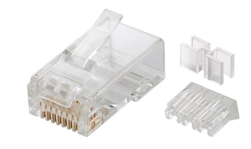 Microconnect KON511-10 cavo di collegamento RJ45 Trasparente (Modular Plug CAT6a Plug 8P8C - Unshielded, 10pcs in one bag - wit